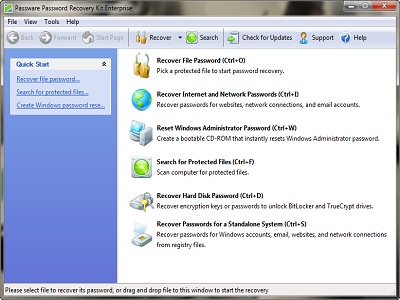 Password Recovery Kit Professional menu Password Recovery Kit Professional!!
