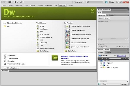 Adobe Dreamweaver CS 5.5 menu Adobe Dreamweaver CS 5.5!!